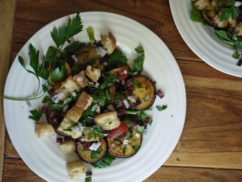 salade aubergines grillées
