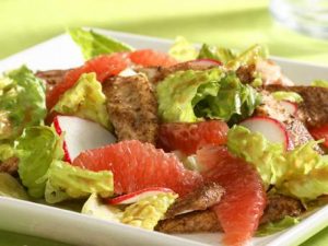 Grapefruit Chicken Satay Salad