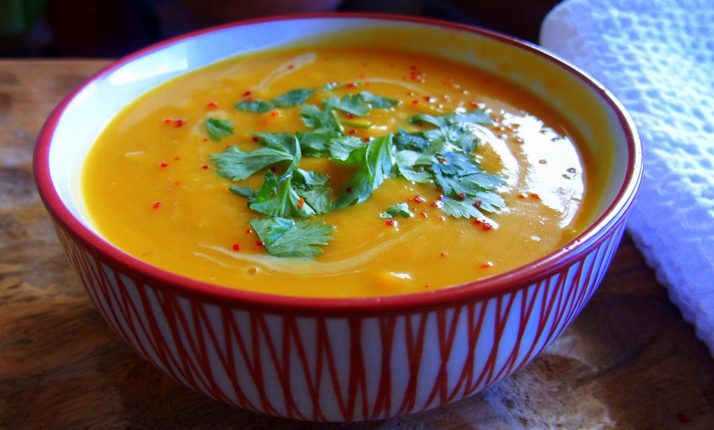 soupes patates douce curry coco