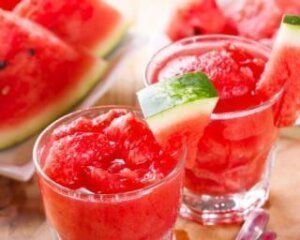 Watermelon and Raspberry Granita