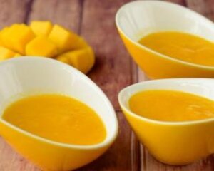 mango almond and vanilla compote