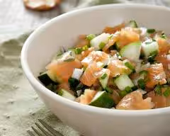 salmon, cucumber and apple salad