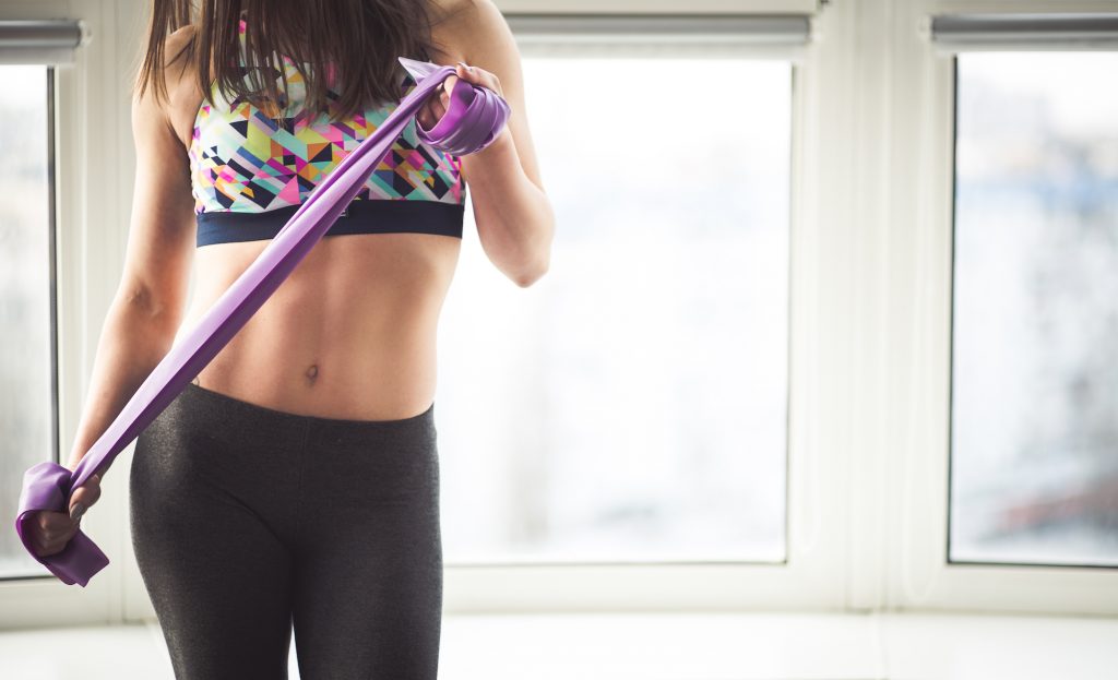 elastique fitness pour ventre plat