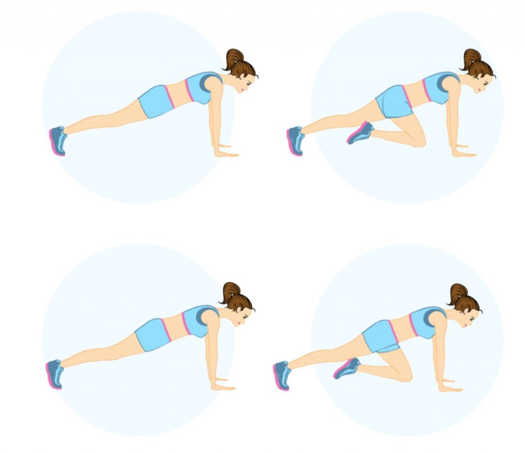 cellublue montee de genoux abdos ventre plat 