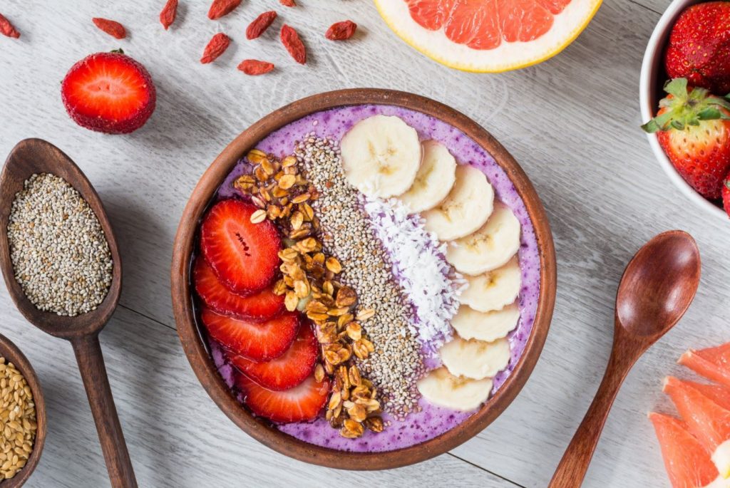 Smoothie bowl de fresas