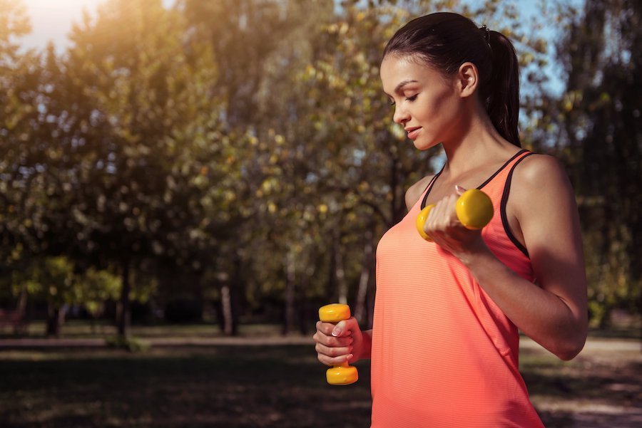 Woman exercising