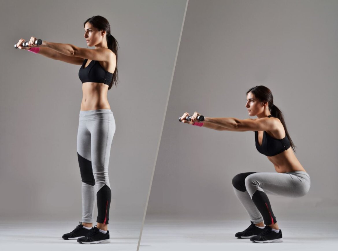 Squats exercices d'abdos fessiers