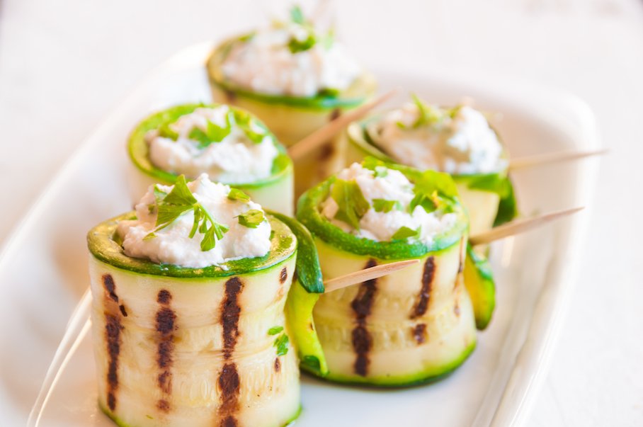 recettes rétention plus légère roulés courgette