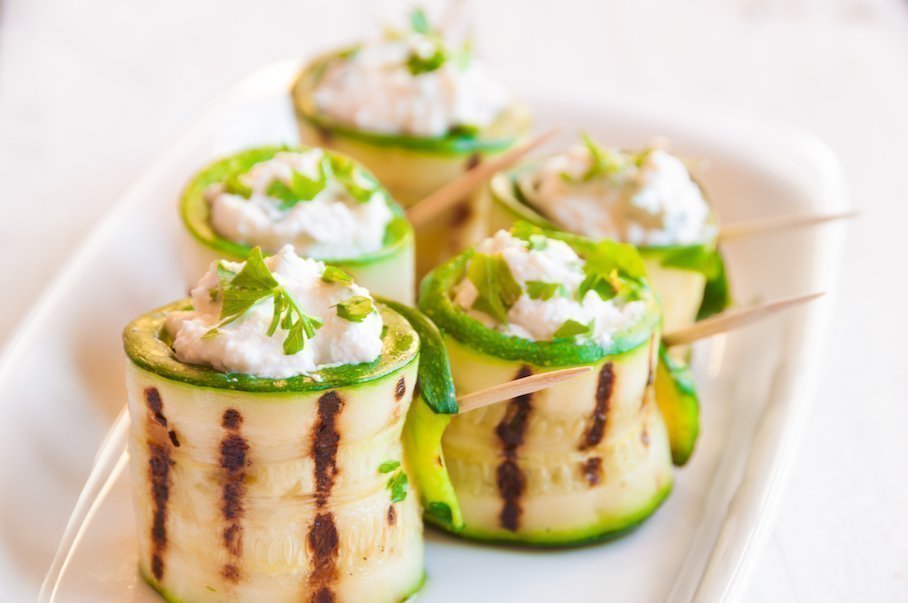 recettes rétention plus légère roulés courgette