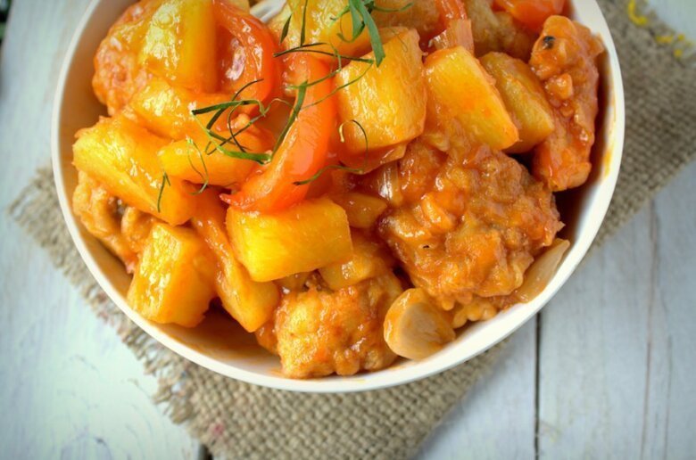 recettes rétention plus légère poulet ananas