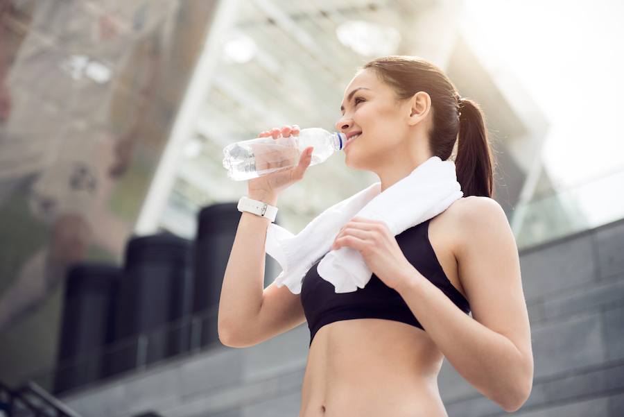 séance de sport anti-cellulite hydratation