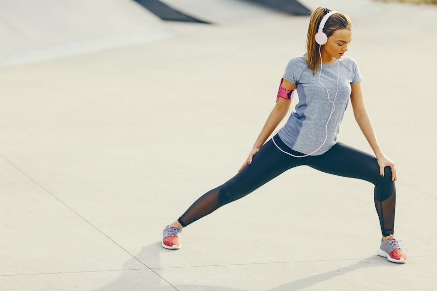 Woman doing a regular workout