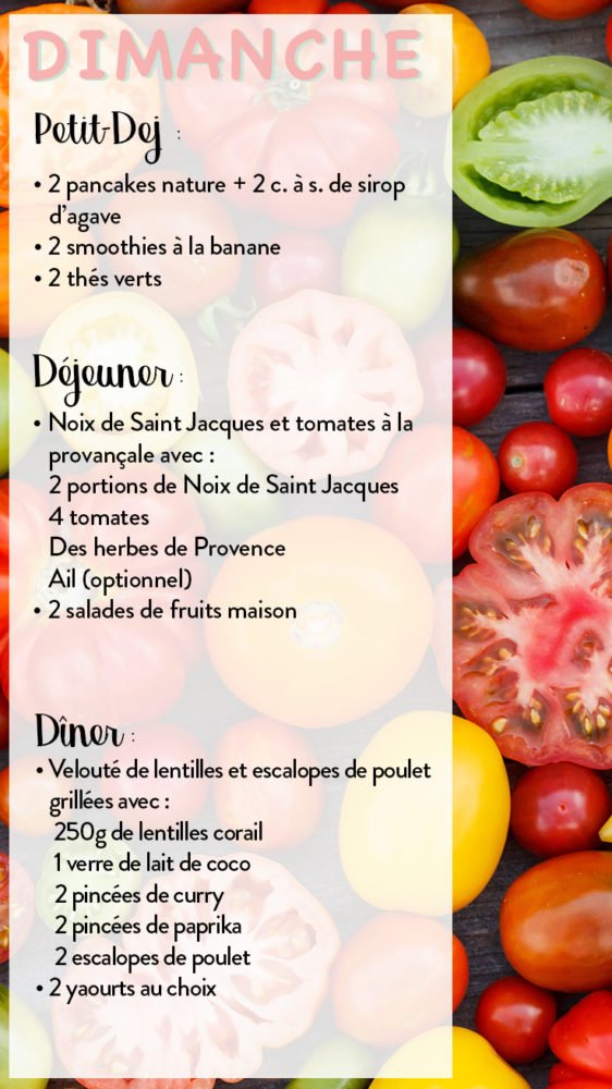 menus minceur anti-cellulite