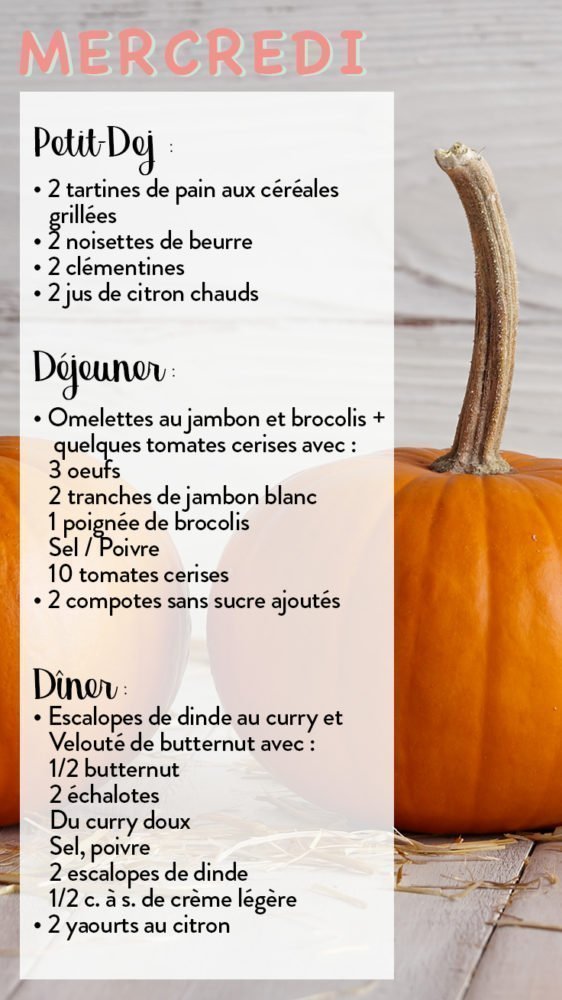 menus minceur anti-cellulite