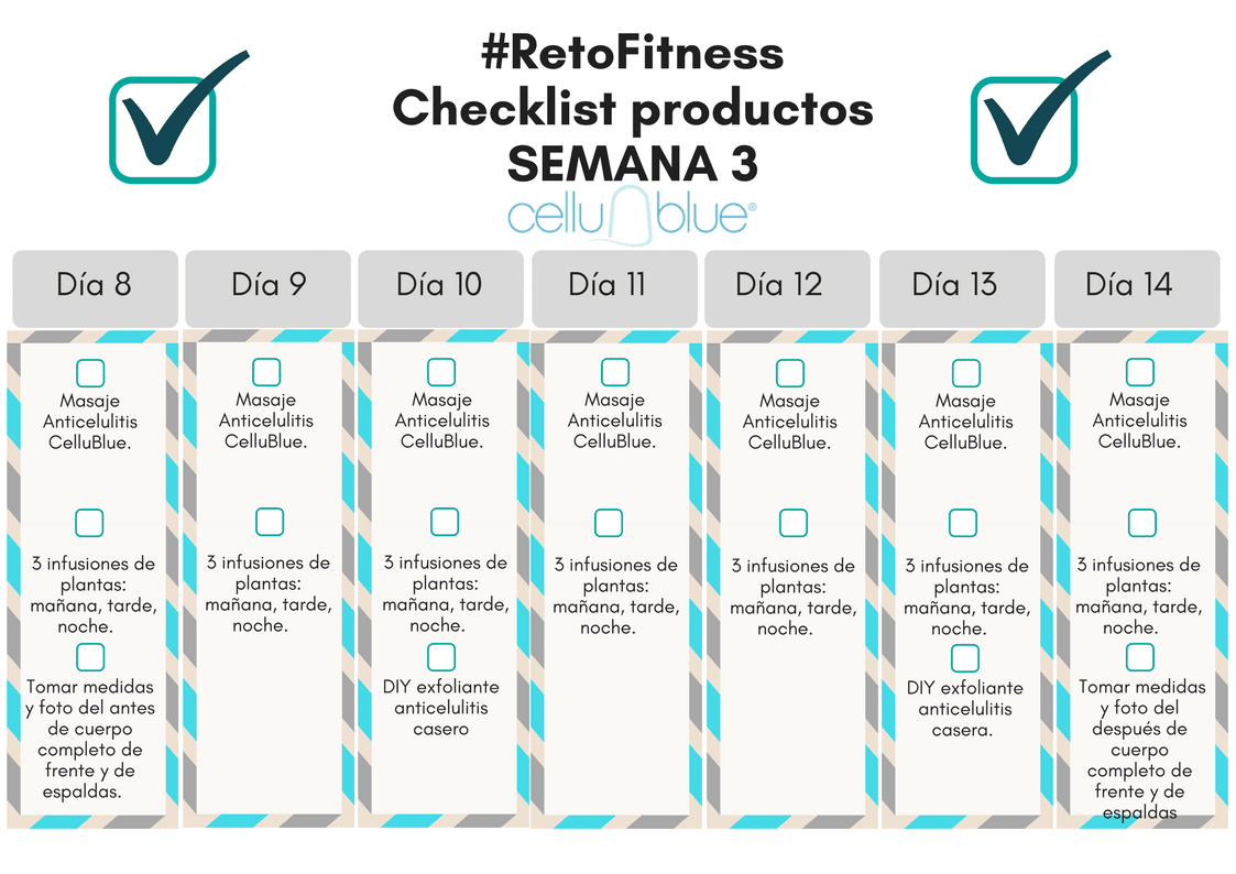Usa tus productos cellublue para maximizar los resultados de las rutinas del reto fitness