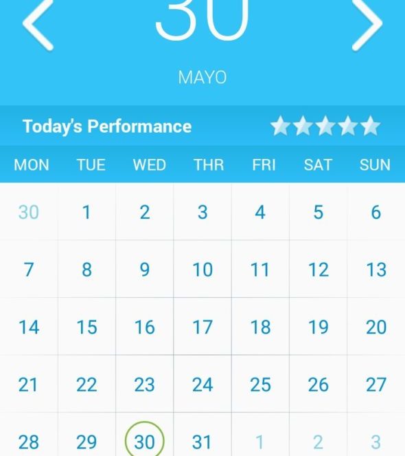 Para llevar el control de tu rutina anticelulitis CelluBlue, llena tu calendario de workout