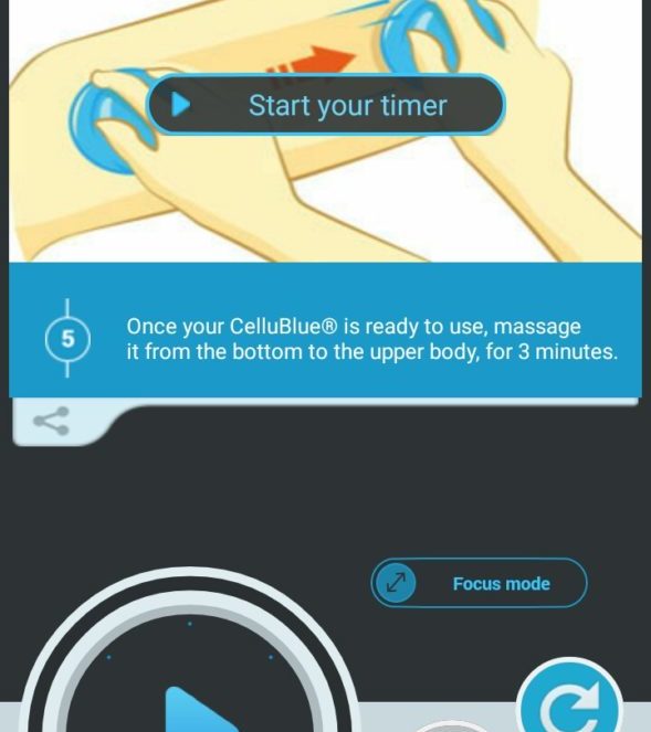 Gracias a nuestra aplicación, descubres cuáles son los movimientos de tu sesión de masaje cellublue