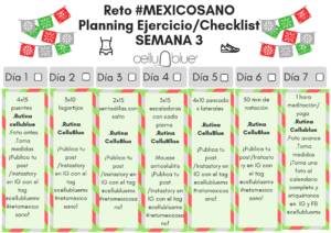 Checklist de productos de la 3era semana del Reto México Sano
