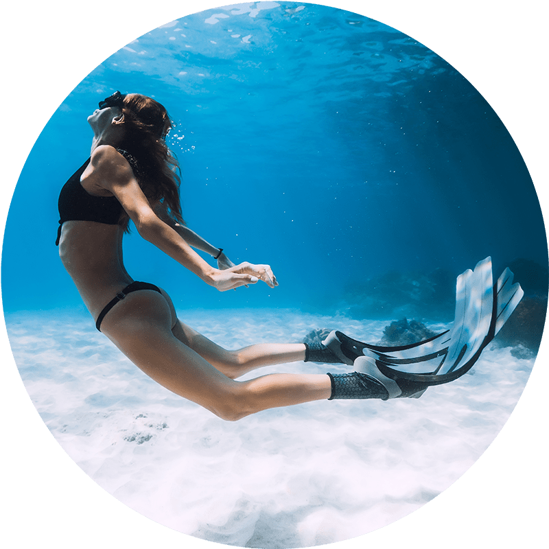 Nager avec des palmes