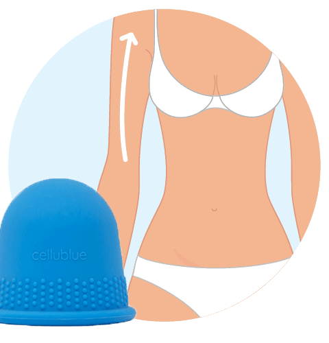 Etape 1 ventouse anti cellulite sur les bras copie