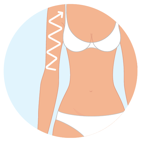 Etape 3 ventouse cellulite sur les bras