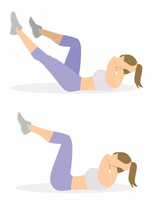 Top 5 des exercices pour perdre ses poignées d'amour - Abdo bicyclette pour perdre des hanches