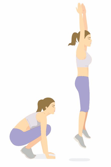 Bumpees exercice pour perdre ses poignées d'amour