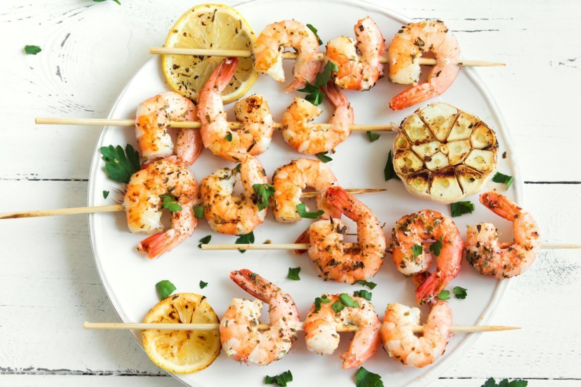 Brochettes crevettes light