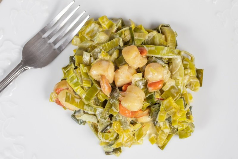 saint-jacques poireaux