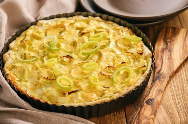 Tarte sucrée aux poireaux