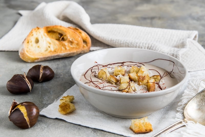 soupe chataignes amandes
