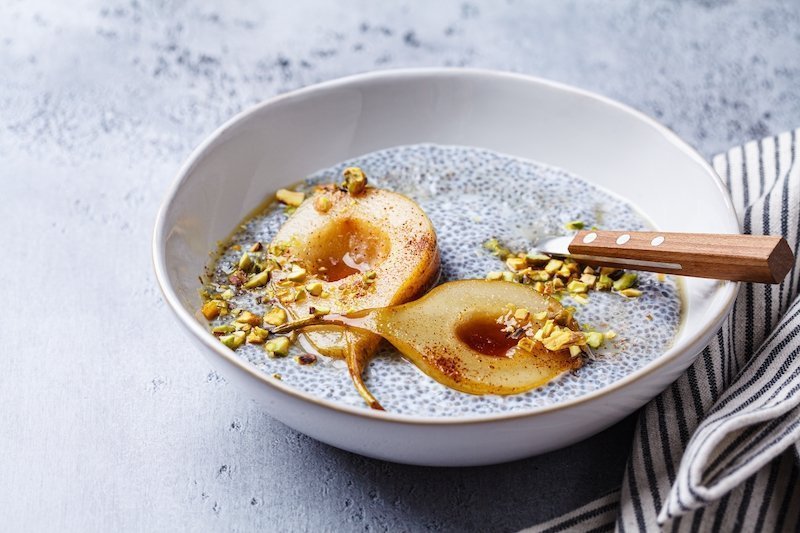 Chia pudding vanillé & poire