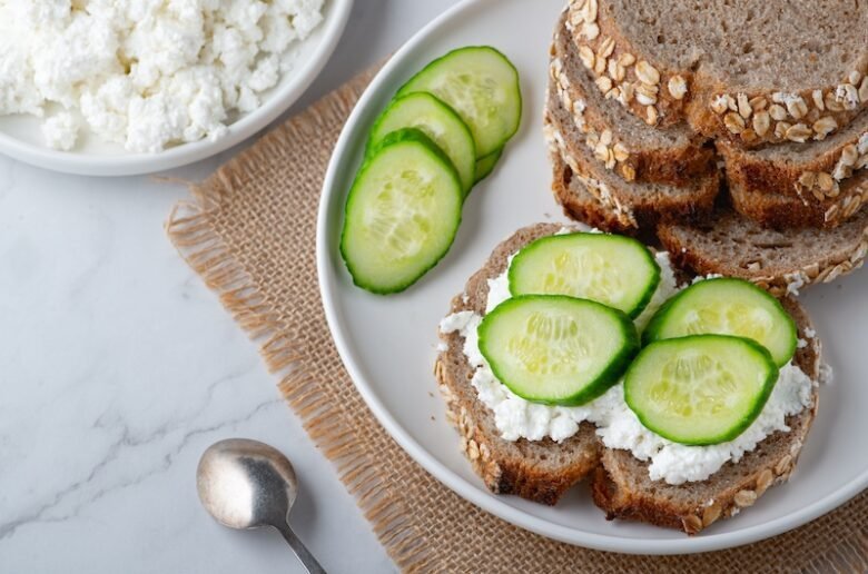 tartines fromage concombre