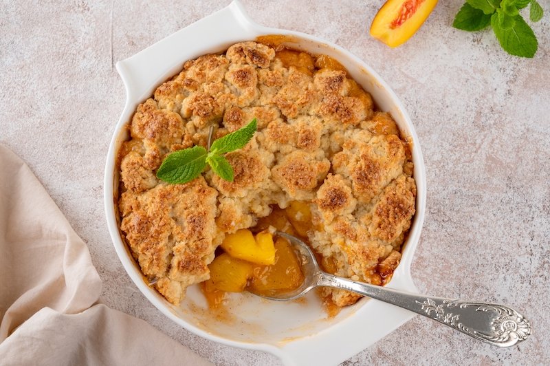 crumble peche