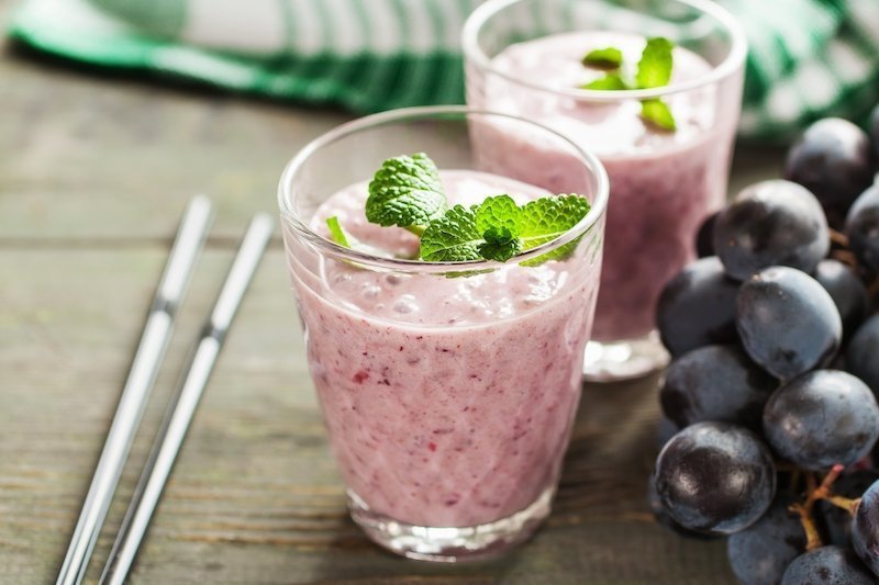 smoothie raisin yaourt