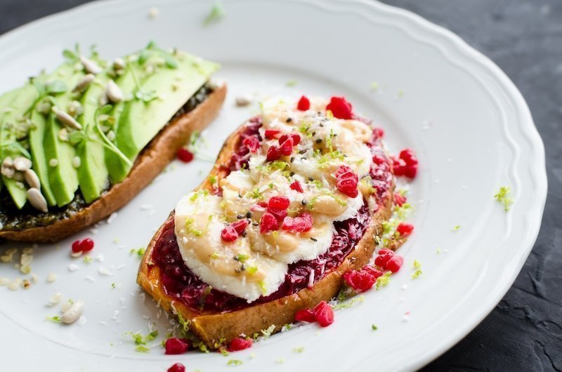 Toasts de patate douce rôtie