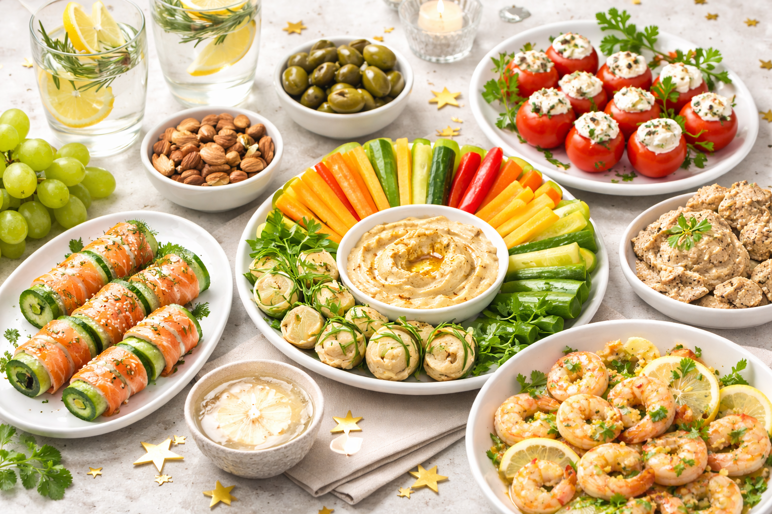 apero healthy réveillon