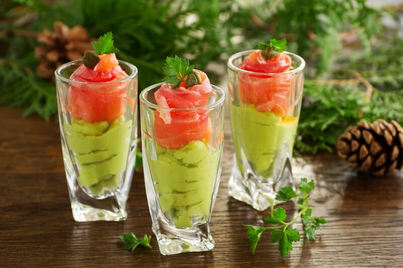 verrines avocat saumon
