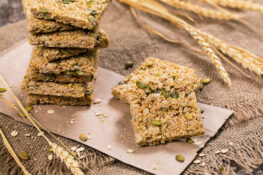 barritas de cereales con coco y semillas