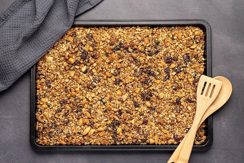 granola con copos de avena