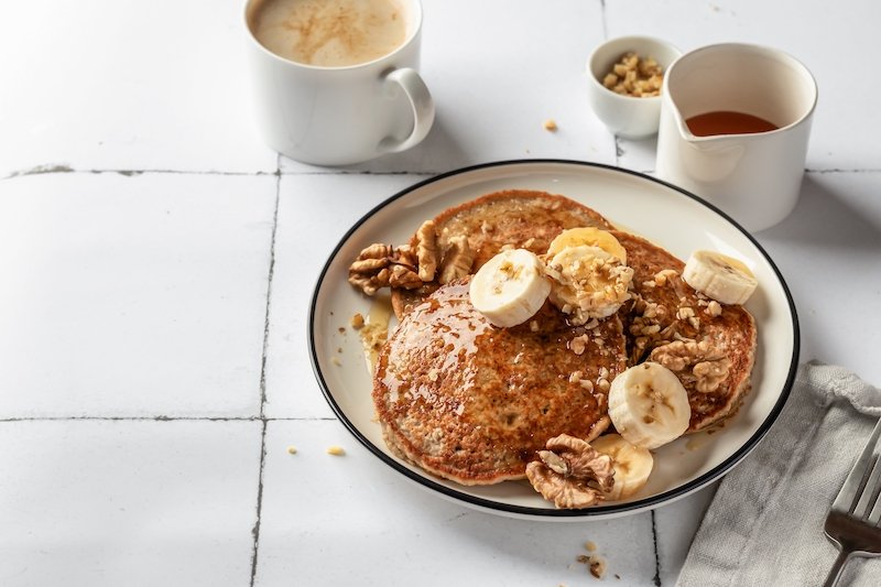 pancakes con copos de avena