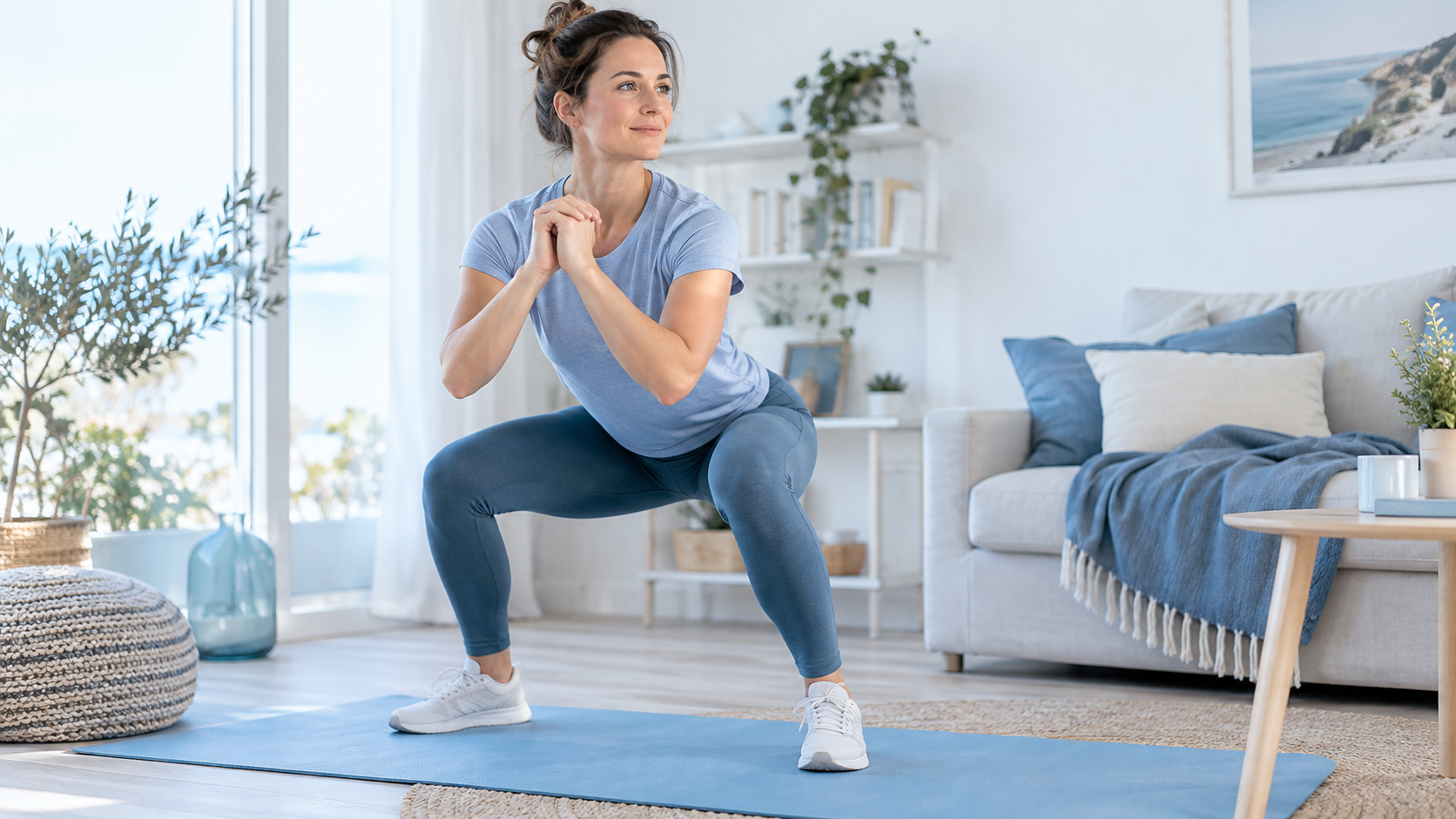 Illustration éditoriale : des exercices contre la cellulite à faire à la maison