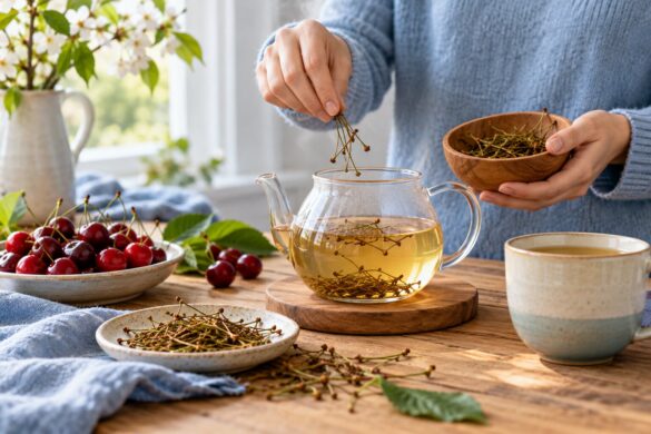 Queues de cerise : origine, usages et préparation en tisane
