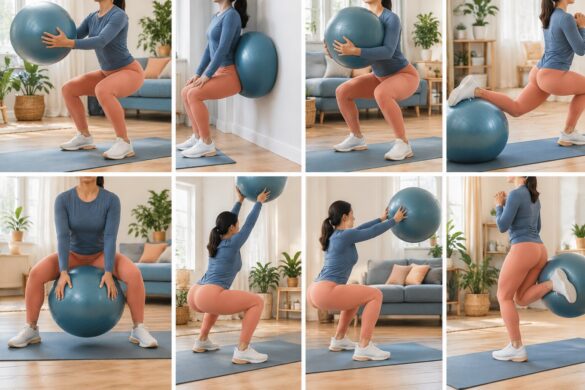 8 exercícios de agachamento com bola