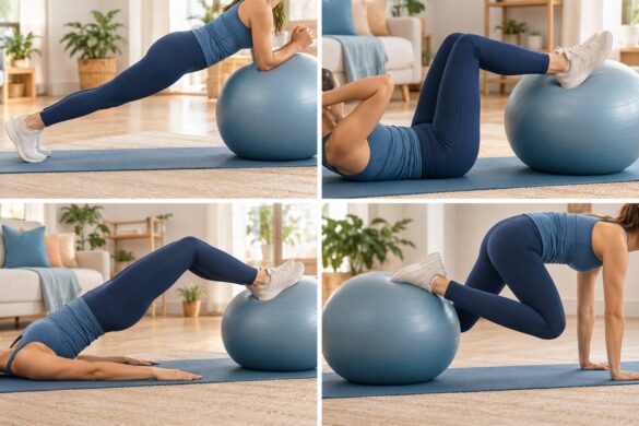 4 exercícios abdominais para fazer com uma bola