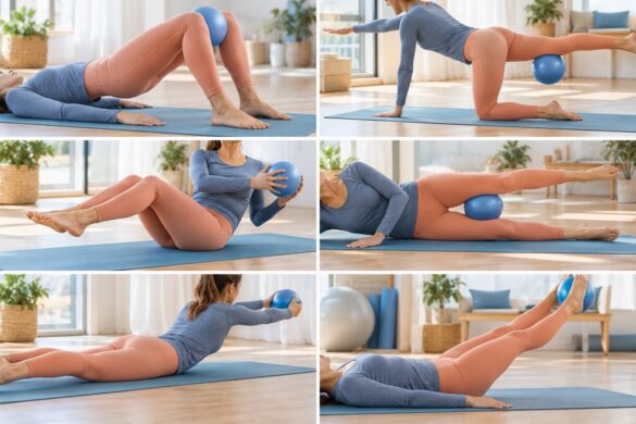 6 exercícios de Pilates com uma bola pequena