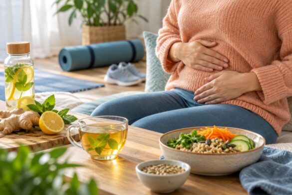 Barriga inchada: hábitos, exercício e massagem