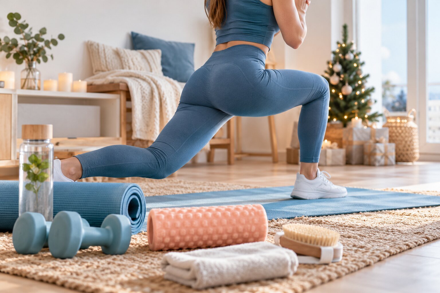 séance de sport anti-cellulite canapé planche